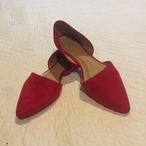 A new day red velvet flats